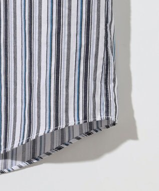 JOSEPH ABBOUD 【サステイナブル】ソアロンストライプ 半袖 シャツ ダルブルー系1