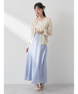 earth music&ecology シアークルーカーディガン Ivory