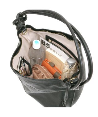 UNBILLION アトランタ ATLANTA / 牛革ロープハンドル2wayショルダーL ブラック