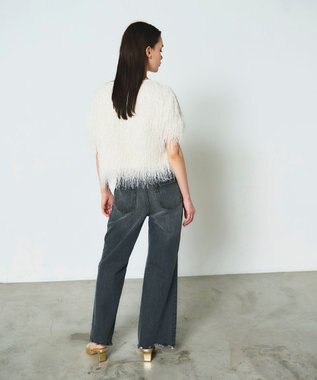 GRACE CONTINENTAL フリンジトップ ホワイト