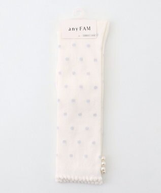 ANY KIDS ハイソックス（ドット&パール） エクリュ