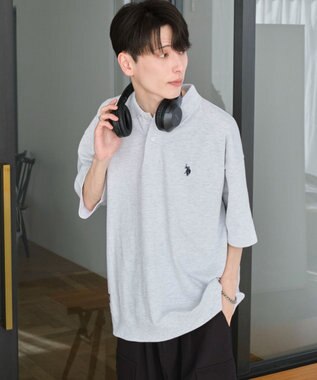 WEGO 【ユニセックス着用ITEM/MLサイズ展開】別注USPOLO　ヘビーウェイトポロT アッシュグレー