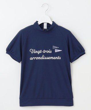 23区GOLF 【WOMEN】【吸水速乾/UVカット】メッシュモックネックプルオーバー ダルブルー系