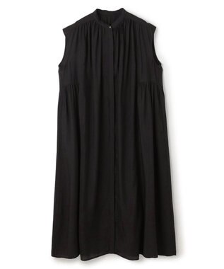 UNFILO ヴィンテージシアー ギャザーワンピース ブラック