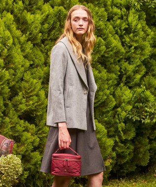 TOCCA CHECKER CLOVER VANITY ヴァニティバッグ レッド系