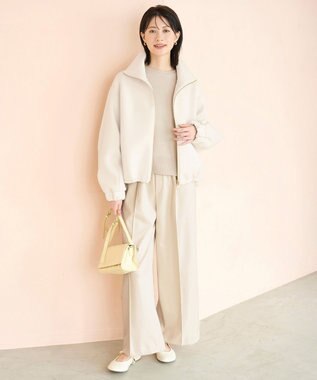 UNFILO カシミヤブレンド クルーネックニット ベージュ