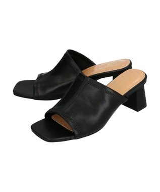 earth music&ecology ＯＲｉｅｎｔａｌＴＲａｆｆｉｃ　ストレッチミュールサンダル Black