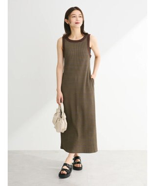 Green Parks ・ＳＵＧＡＲ　ＳＰＯＯＮ　ボーダーアメスリワンピース Khaki