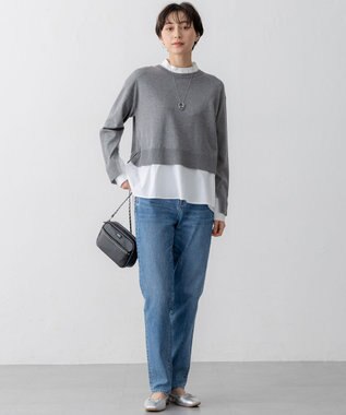 洗える】シャツ コンビネーション ニット / 23区 L | ファッション通販