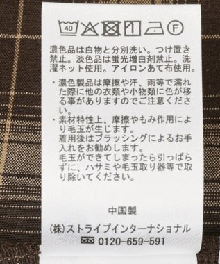 earth music&ecology 2wayフリルチェックキャミワンピース Brown