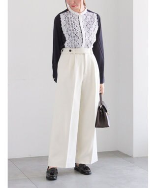 Te chichi 【WEB限定カラーあり】フロントレースブラウス オフホワイト