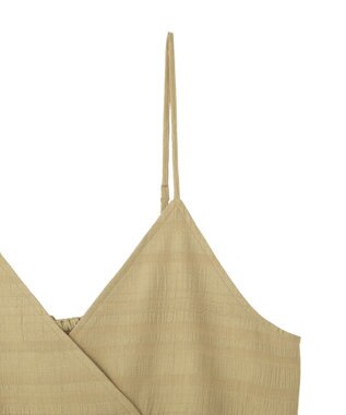 Green Parks シャーリングティアードキャミワンピース Beige