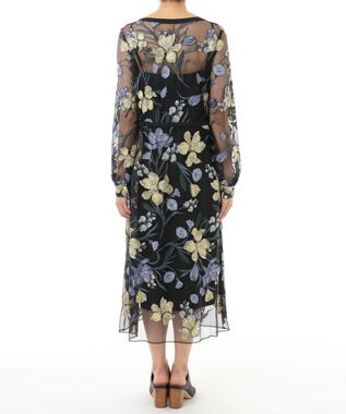 GRACE CONTINENTAL レザースタックヒールサンダル ブラック