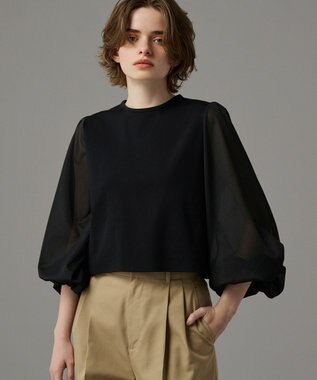 uncrave シアースリーブカットソー（uncrave STANDARD） ブラック