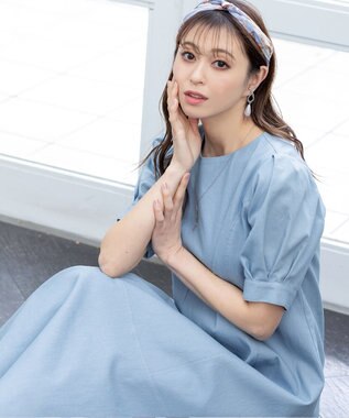 Tiaclasse L デニムマーメイドワンピース サックス