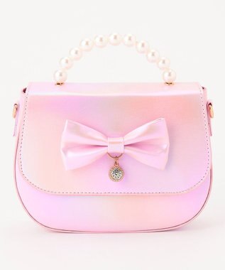 ANY KIDS リボンエナメル2WAY バッグ ピンク