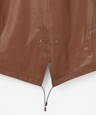 JOSEPH ABBOUD ベジタブルラムスキンレザーコート ダークブラウン系