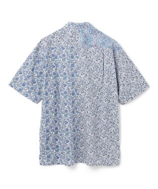JOSEPH HOMME 【LIBERTY】クレイジーリバティ　半袖レギュラーシャツ サックスブルー系