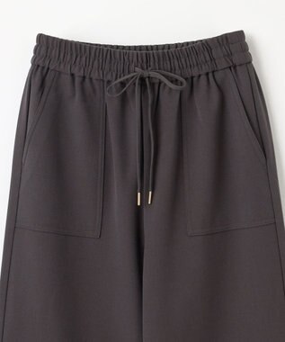 ANY 【2WAYストレッチ/ウエストゴム/裏起毛】シークレットウォームベイカーパンツ ダークブラウン