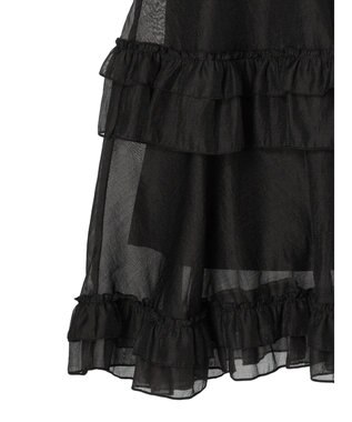 Green Parks ・ＥＬＥＮＣＡＲＥ　ＤＵＥ　シアーフリルティアードスカート Black