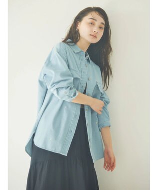 AMERICAN HOLIC ７周年刺繍デニムシャツ Sax