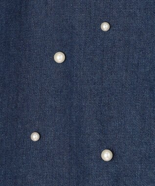 Feroux ランダムパールデニム パンツ ネイビー系