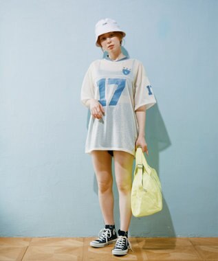 San-ai Resort（三愛水着楽園） WEB限定メッシュTシャツブラトップ4点セット水着 オフホワイト