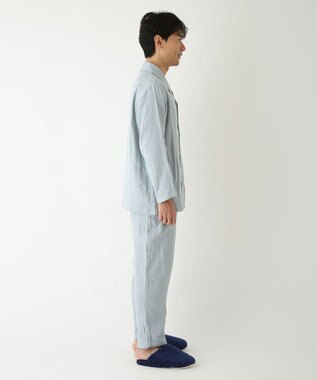 UCHINO マシュマロガーゼ ベーシック メンズパジャマ ライトグリーン