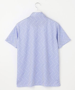 23区GOLF 【MEN】「HYGRA」幾何柄清涼ポロシャツ パープル系5