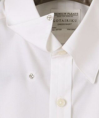 GOTAIRIKU 【形態安定】PREMIUMPLEATS_スナップダウン 通年ドレスシャツ ホワイト系