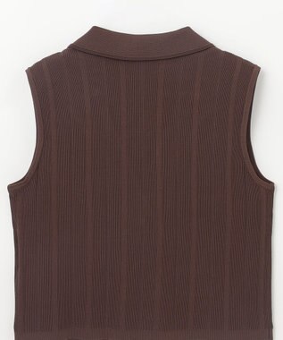 GRACE CONTINENTAL ダブルフロントニットジレ ブラウン