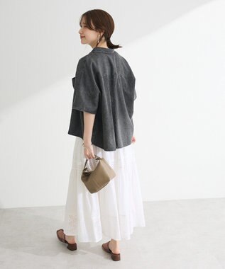 Green Parks ライトデニム５分袖シャツ Black