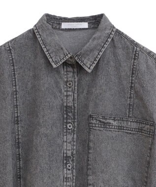Green Parks ライトデニム５分袖シャツ Black