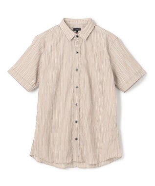  リンクルストライプ　半袖シャツ
