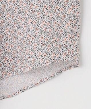 JOSEPH ABBOUD 【綿100％・ジャージー素材・ストレッチ】コンパクトジャージープリントシャツ オレンジ系5