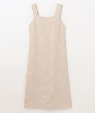 GRACE CONTINENTAL リップモチーフドレス ベージュ