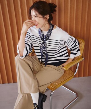 23区 L 【CLASSY.11月号掲載/洗える】ドライ2WAYストレッチ ワイドパンツ ベージュ系