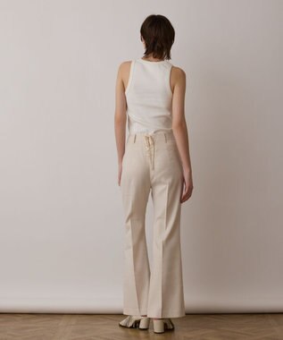 リネンサテンフレアパンツ