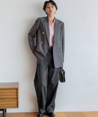 23区 S 【滝沢眞規子さん着用/VERY掲載】CANCLINI ベーシック シャツ ピンクストライプ