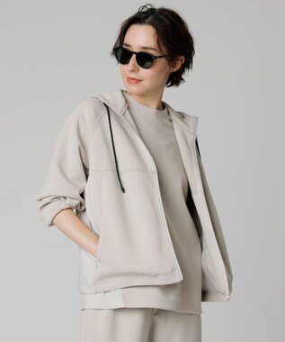 UNFILO 【ユニセックス】ストレッチ コンビパーカー ベージュ系