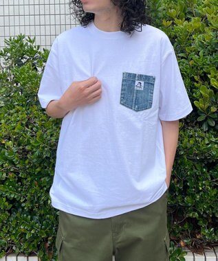WEGO 【ユニセックス着用ITEM/MLサイズ展開】BENDAVISデニムポケットT（SS） オフホワイト