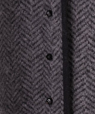 自由区 ヘリンボーン ポンチョ グレー系