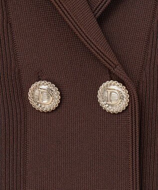 GRACE CONTINENTAL ダブルフロントニットジレ ブラウン