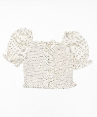 WEGO レースアップシャーリングブラウス ホワイトその他