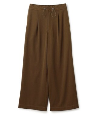 uncrave 【洗える】ギャバジン ドロストパンツ（uncrave WHITE） ブラウンカーキ