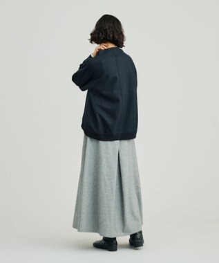 J.PRESS YORK STREET 【WOMEN】NEEDLE JERSEY ボトルネックプルオーバー ブラック系