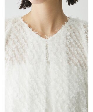 Green Parks AnriettMusee カットジャガードタックブラウス Ivory