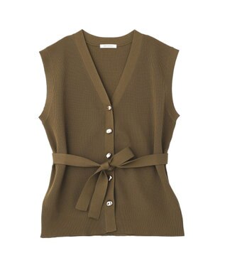 AMERICAN HOLIC 金ボタンニットジレ Khaki