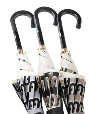 MOONBAT FURLA 【耐風】長傘 アーチロゴ ブラック