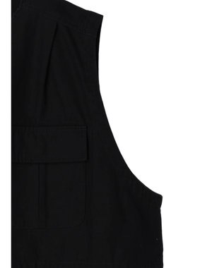 Green Parks ・ＳＵＧＡＲ　ＳＰＯＯＮ　ノーカラーミリタリーベスト Black